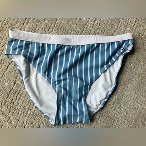 Kindred Bravely White and Blue Bikini Bottom